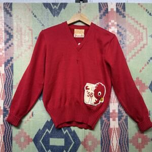 1956 Stanley Andrews Vintage Letter Sweater Size Medium 50s